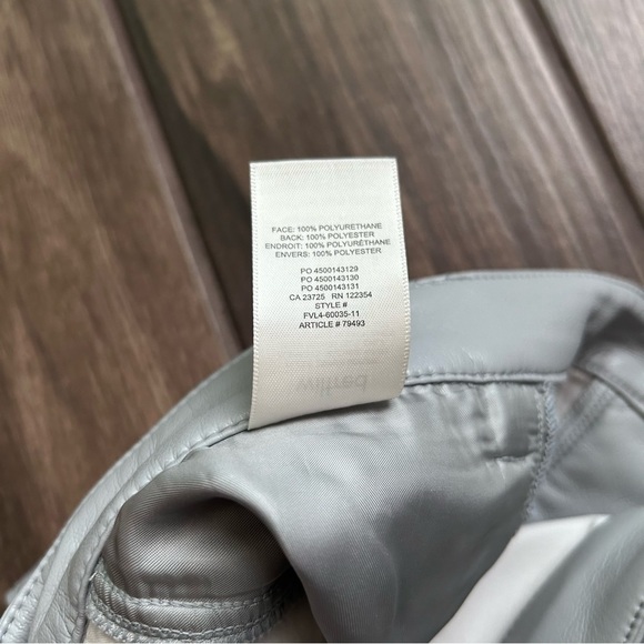 Aritzia Wilfred The Melina High Waisted Vegan Leather Pants in Morado Gray Sz 8 - Picture 12 of 12